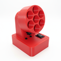 Red Multi-Lens Light Fixture